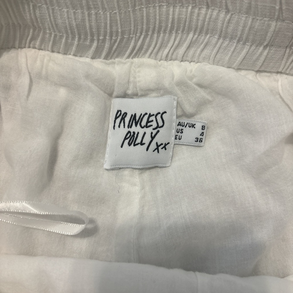 Princess Polly Cream Shorts